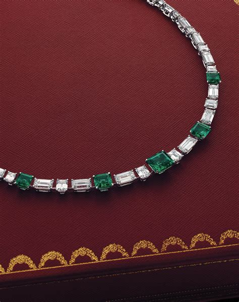 cartier male necklace|cartier diamond emerald necklace.